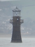 Whiteford Lighthouse adorned with cormorants, 7.1.17